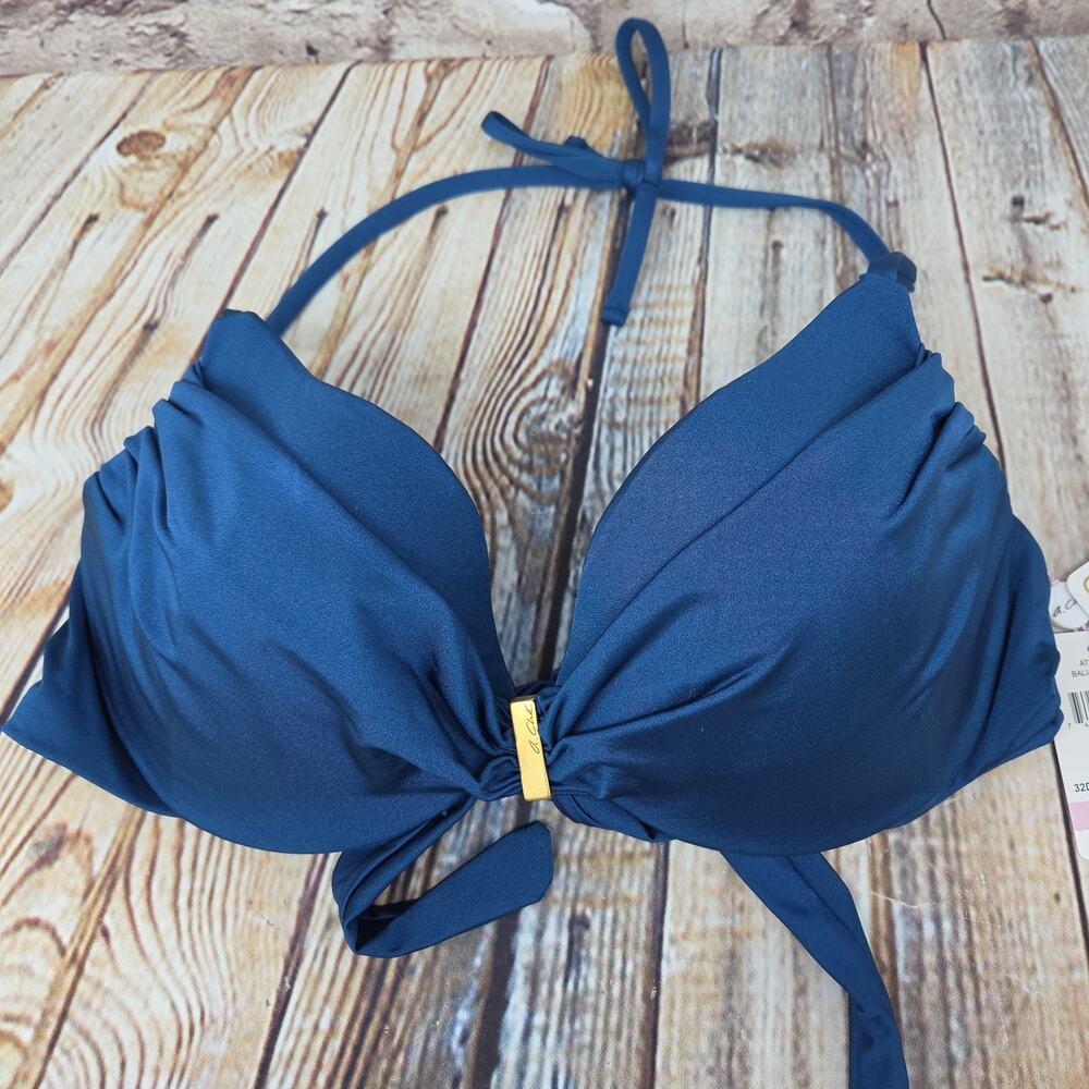 A Che Swim Top Size T4 Push Up Blue NEW 32DD 34D 36C 38B